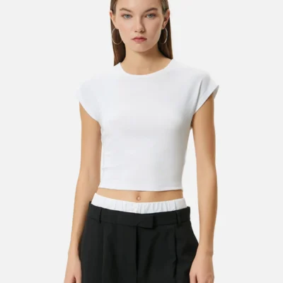 Slim Fit Basic Unpatterned T-shirt