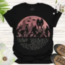 Alien & Bigfoot Mystical Forest Shirt – Funny Adventure Tee - black