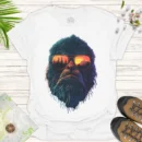 Bigfoot Sunset Tee – Funny Nature Adventure Graphic Shirt - white