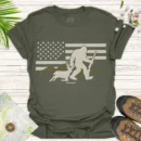 Patriotic Bigfoot Tee – National Flag Outdoor Adventure Shirt - green