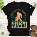 Vintage Bigfoot Forest Mountains T-Shirt – Nature Lover Tee - black